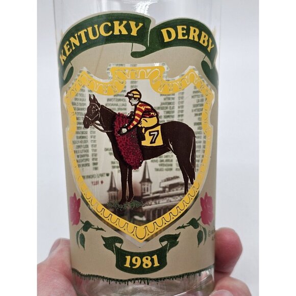 Vintage Kentucky Derby 1980's Glasses Equestrian Horse Barware - Picture 5 of 12